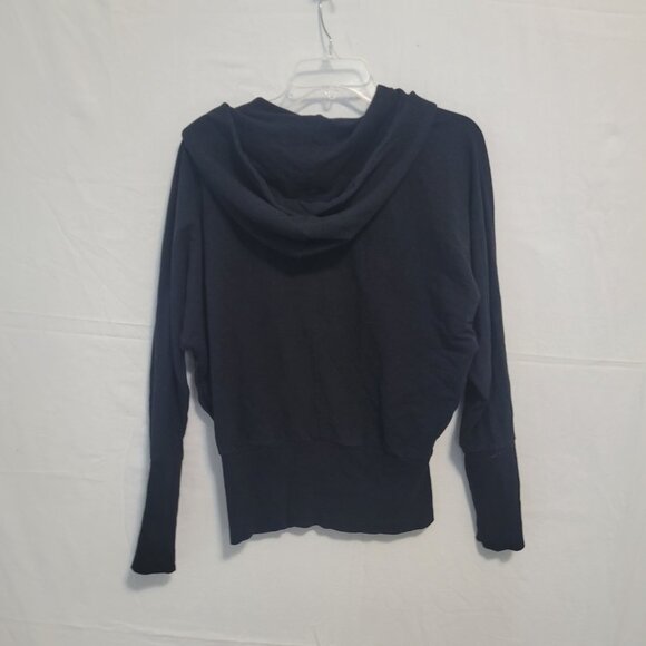 Community Black Zip Front Hooded Jacket Size M - Picture 9 of 12